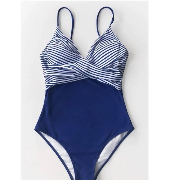 B2prity Women's Monokini Front Cross One Piece Swimsuits Tummy Control Size M - Picture 2 of 11